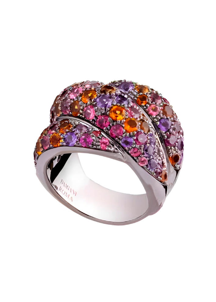 Купить Кольцо Damiani Gomitolo Черное золото – премиальные кольца ZhannaKanGroup