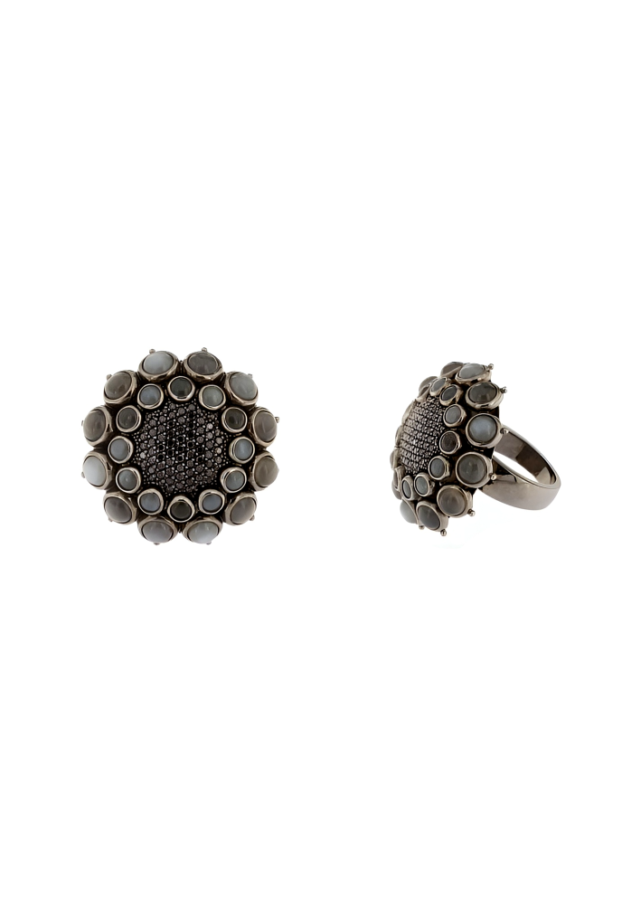 Купить Кольцо CarlaAmorim Praline Черное золото – премиальные кольца ZhannaKanGroup