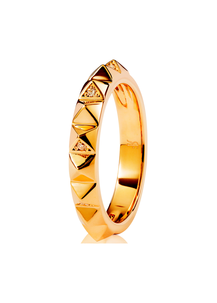 Купить Кольцо RF Studs Желтое золото – премиальные кольца ZhannaKanGroup