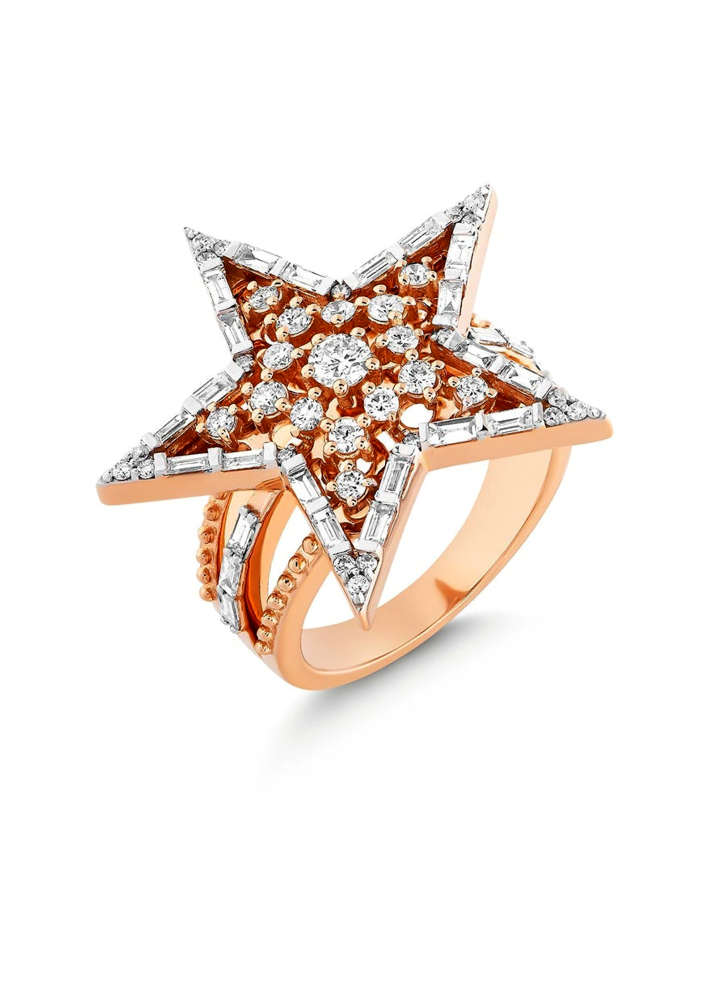 Купить Кольцо Bee Goddess Sirius Star Розовое золото – премиальные кольца ZhannaKanGroup