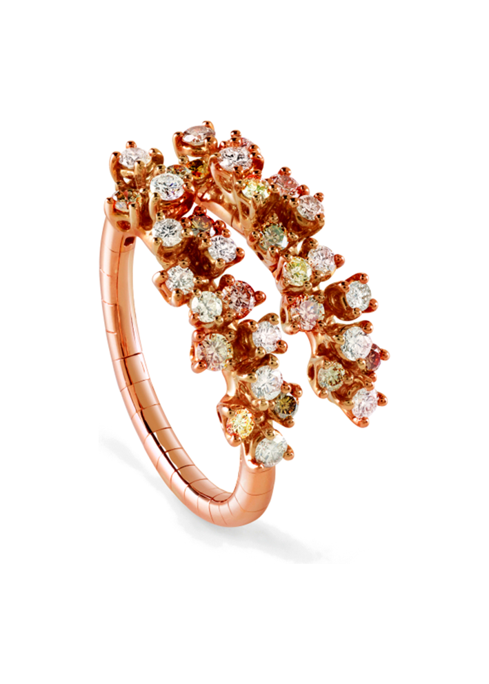 Купить Кольцо Damiani Mimosa Flexi Розовое золото – премиальные кольца ZhannaKanGroup