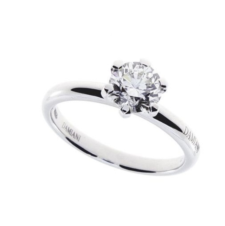 Купить Кольцо Damiani Luce D Белое золото – премиальные кольца ZhannaKanGroup