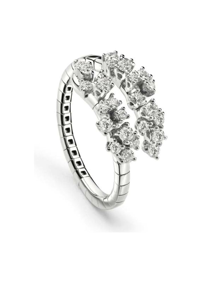 Купить Кольцо Damiani Mimosa Flexi Белое золото – премиальные кольца ZhannaKanGroup