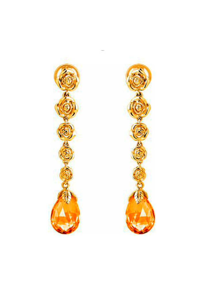 Купить Серьги CarreraYCarrera Jardin de rosas Желтое золото – премиальные ZhannaKanGroup