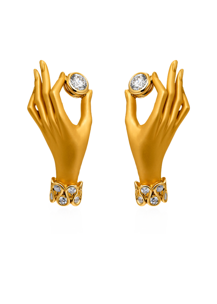 Купить Серьги CarreraYCarrera Bonadea Желтое золото – премиальные ZhannaKanGroup