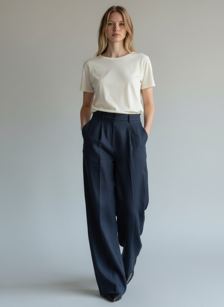 Buy Trousers Zardozi Nature Flax – premium by ZhannaKanGroup