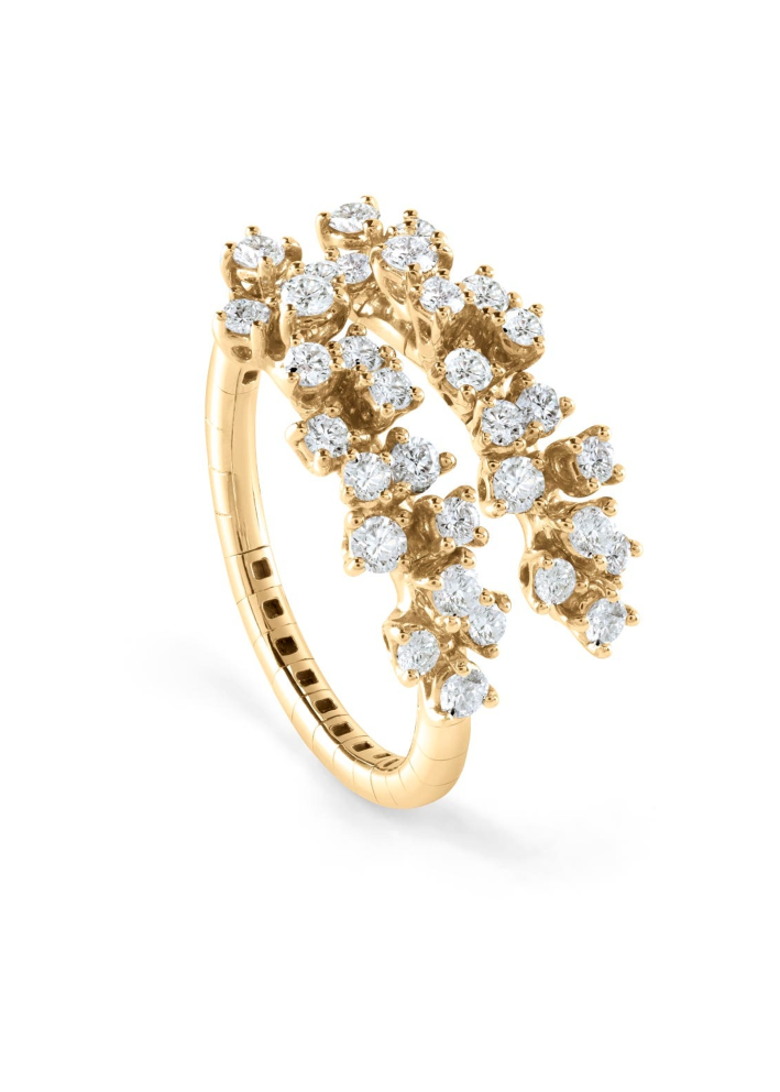 Купить Кольцо Damiani Mimosa Flexi Желтое золото – премиальные кольца ZhannaKanGroup