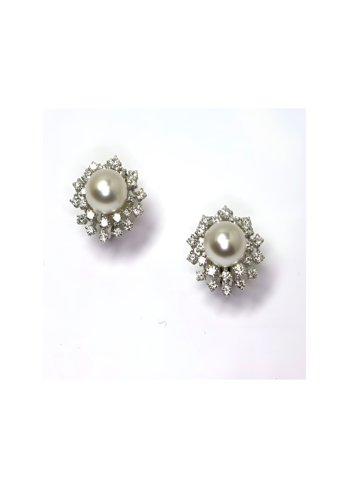 Купить Серьги Damiani Mimosa Perle Белое золото – премиальные ZhannaKanGroup