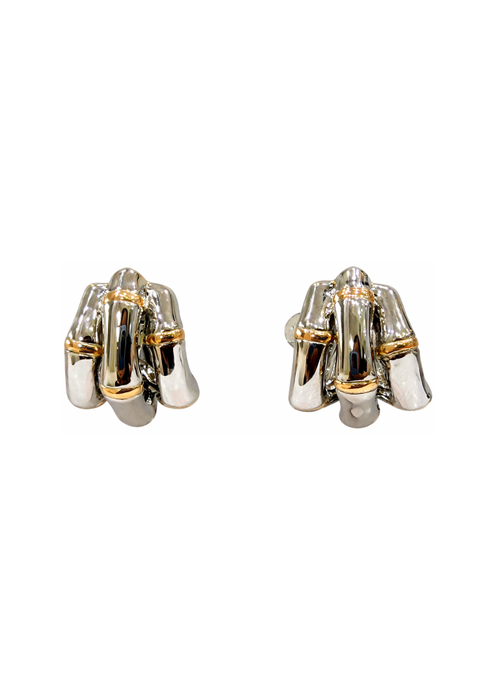 Buy Earrings Tirisi Bamboo Silver – premium by ZhannaKanGroup