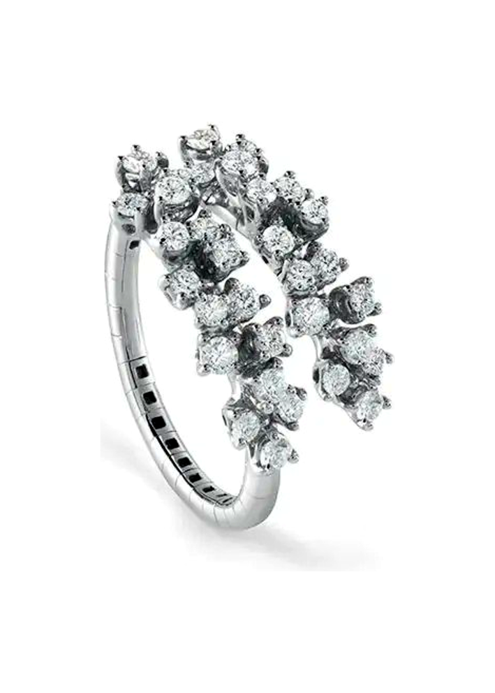Купить Кольцо Damiani Mimosa Flexi Белое золото – премиальные кольца ZhannaKanGroup