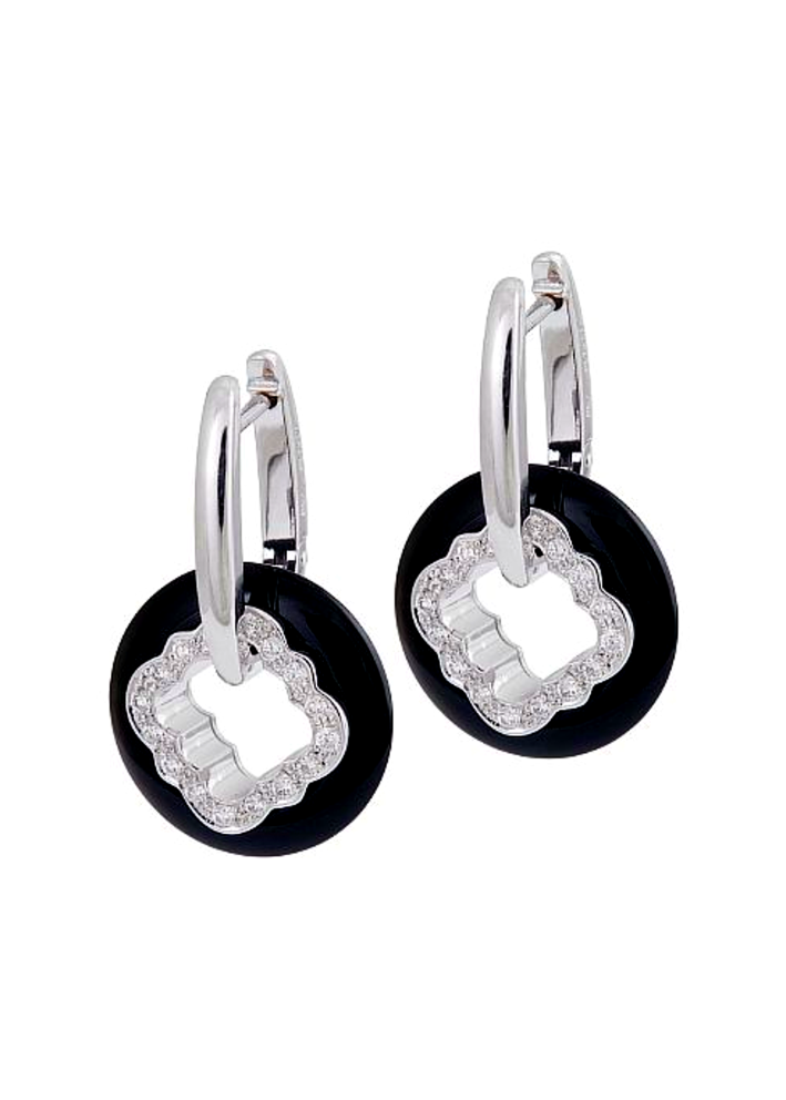 Buy Earrings CarreraYCarrera Granada Yellow Gold, White – premium by ZhannaKanGroup