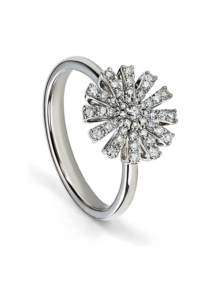 Купить Кольцо Damiani Margherita Белое золото – премиальные кольца ZhannaKanGroup