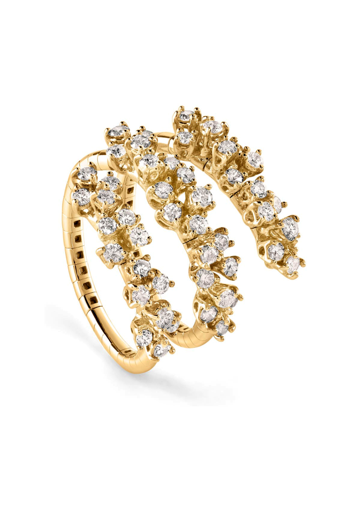 Купить Кольцо Damiani Mimosa Flexi Желтое золото – премиальные кольца ZhannaKanGroup