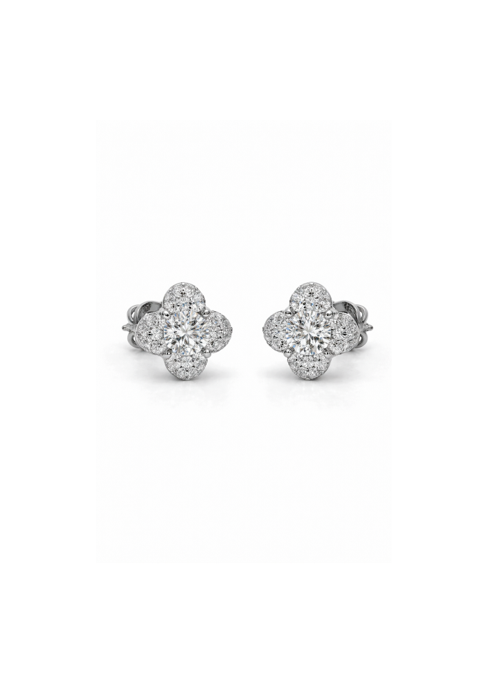 Buy Earrings Aspire Constella nova Yellow Gold, White – premium by ZhannaKanGroup