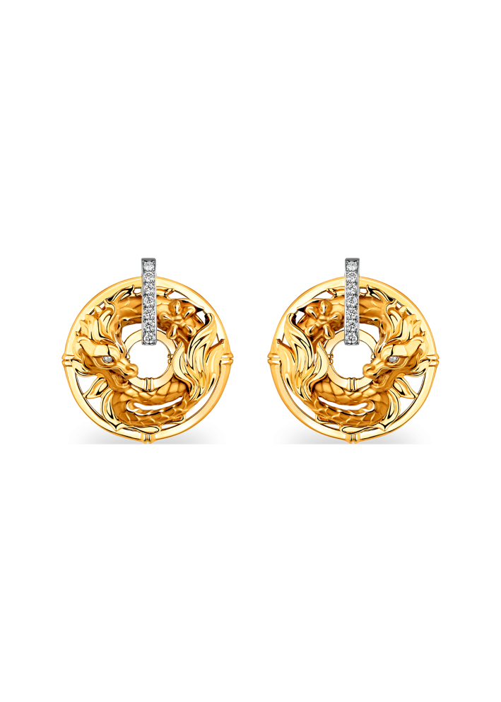 Сырға CarreraYCarrera Shanghai Сары алтын сатып алыңыз – ZhannaKanGroup премиум