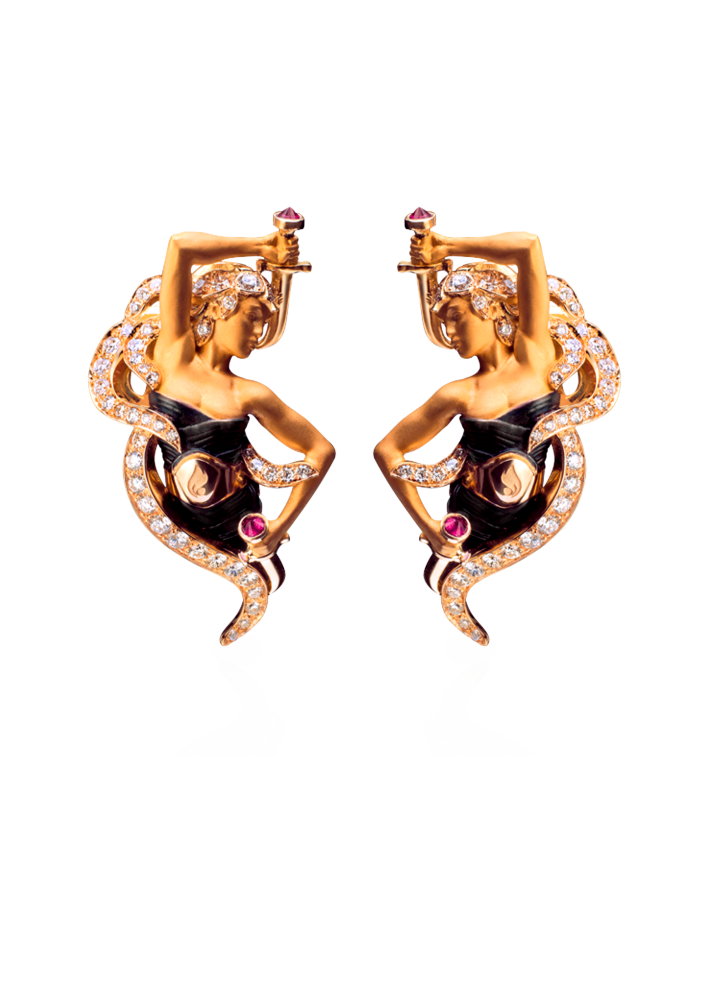 Купить Серьги CarreraYCarrera Valiente Желтое золото – премиальные ZhannaKanGroup