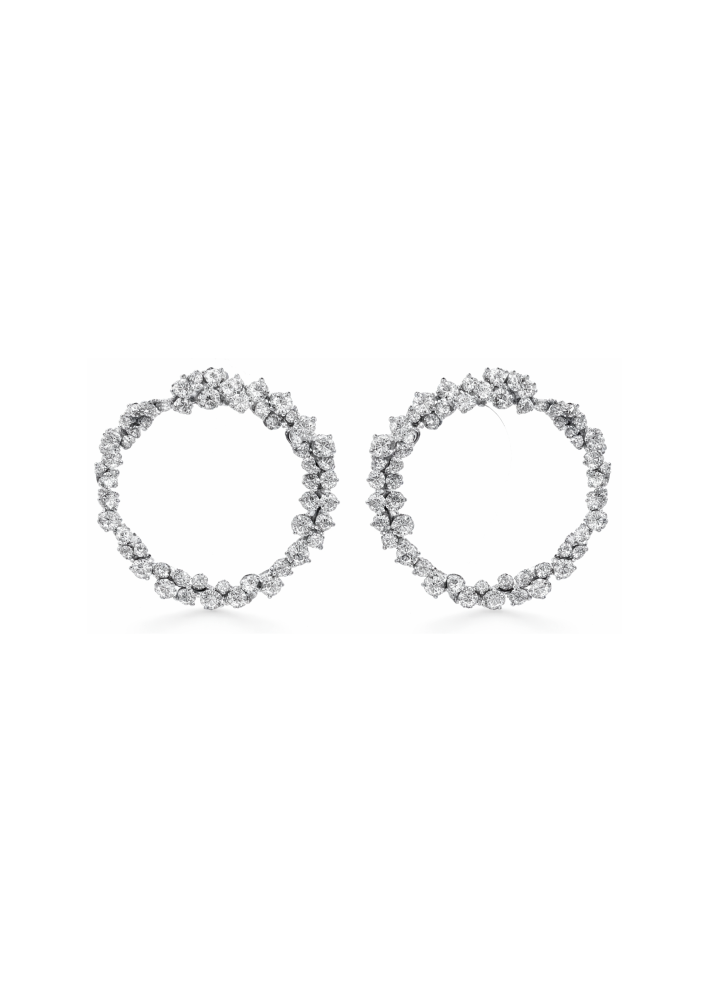 Купить Серьги Damiani Mimosa Flexi Белое золото – премиальные ZhannaKanGroup