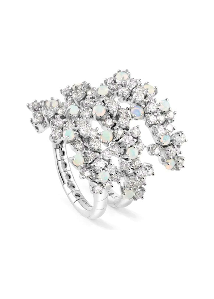 Купить Кольцо Damiani Mimosa Flexi Белое золото – премиальные кольца ZhannaKanGroup