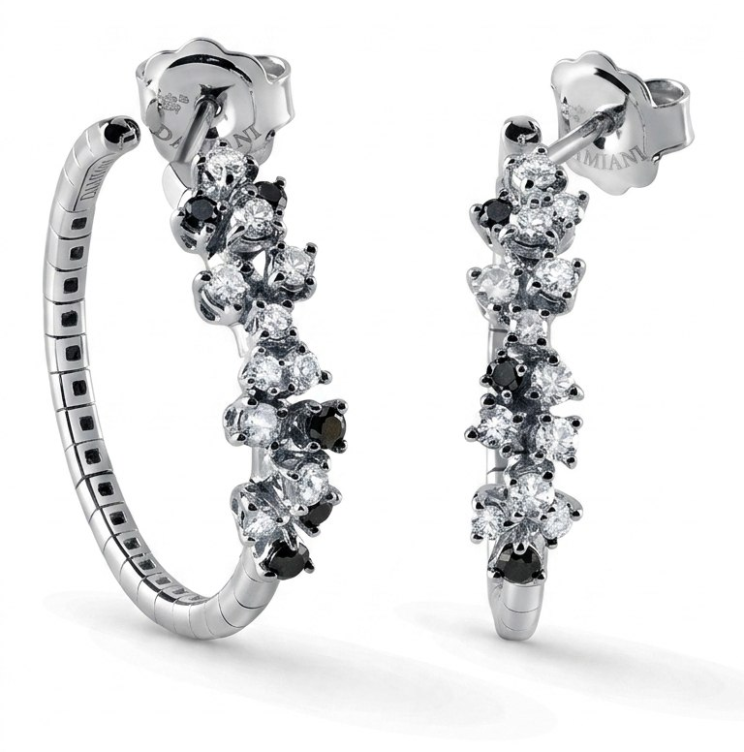 Купить Серьги Damiani Mimosa Flexi Белое золото – премиальные ZhannaKanGroup
