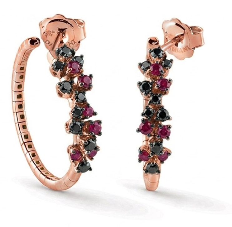 Купить Серьги Damiani Mimosa Flexi Розовое золото – премиальные ZhannaKanGroup