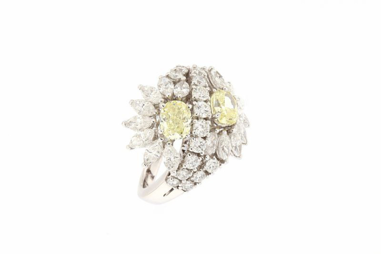 Купить Кольцо Damiani Masterpiece Белое золото – премиальные кольца ZhannaKanGroup