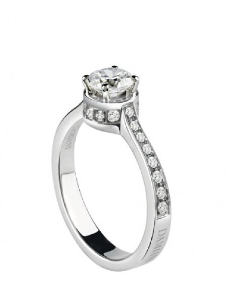 Купить Кольцо Damiani Belle Epoque Белое золото – премиальные кольца ZhannaKanGroup