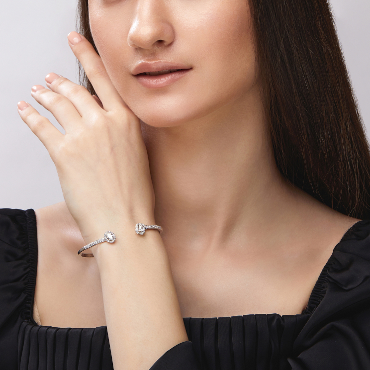 Браслет Damiani Minou full pavè Белое золото