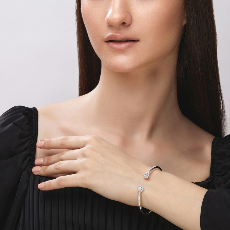 Браслет Damiani Minou full pavè Белое золото
