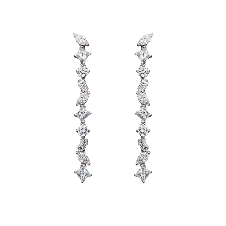 Купить Серьги Damiani Fantasy Cut Белое золото – премиальные серьги ZhannaKanGroup