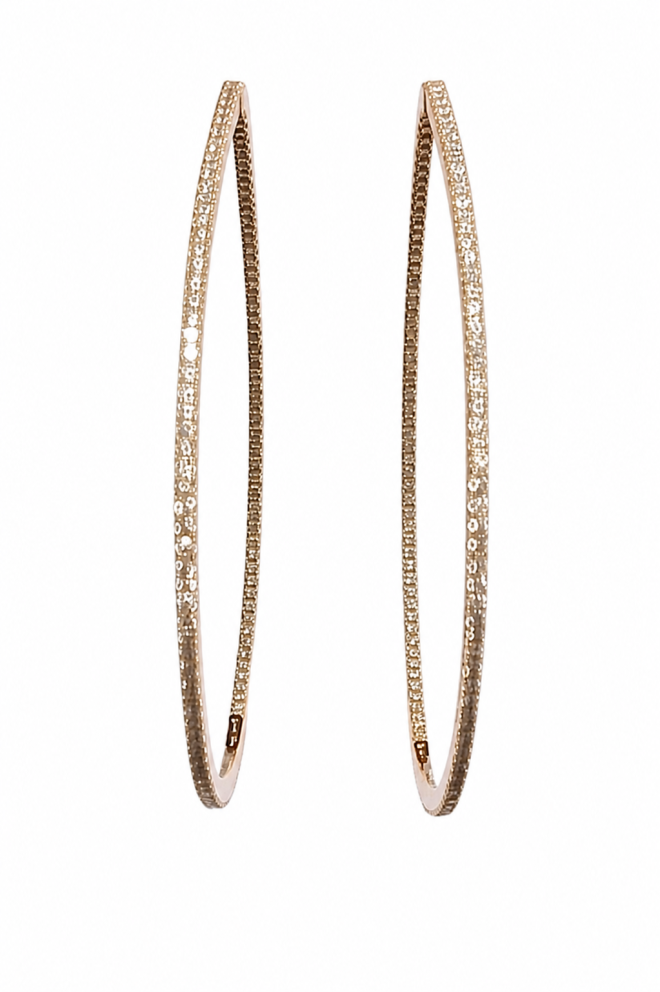 Buy Earrings Crivelli Hoop crv Rose Gold – premium by ZhannaKanGroup