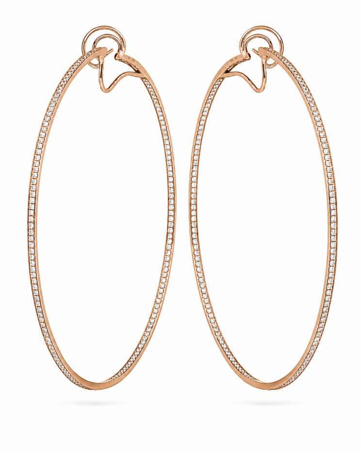 Buy Earrings Crivelli Hoop crv Rose Gold – premium by ZhannaKanGroup