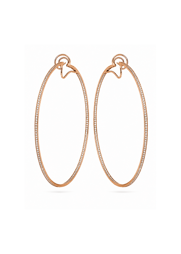 Buy Earrings Crivelli Hoop crv Rose Gold – premium by ZhannaKanGroup