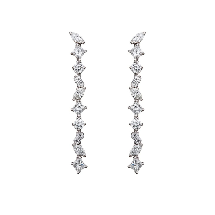 Купить Серьги Damiani Fantasy Cut Белое золото – премиальные серьги ZhannaKanGroup