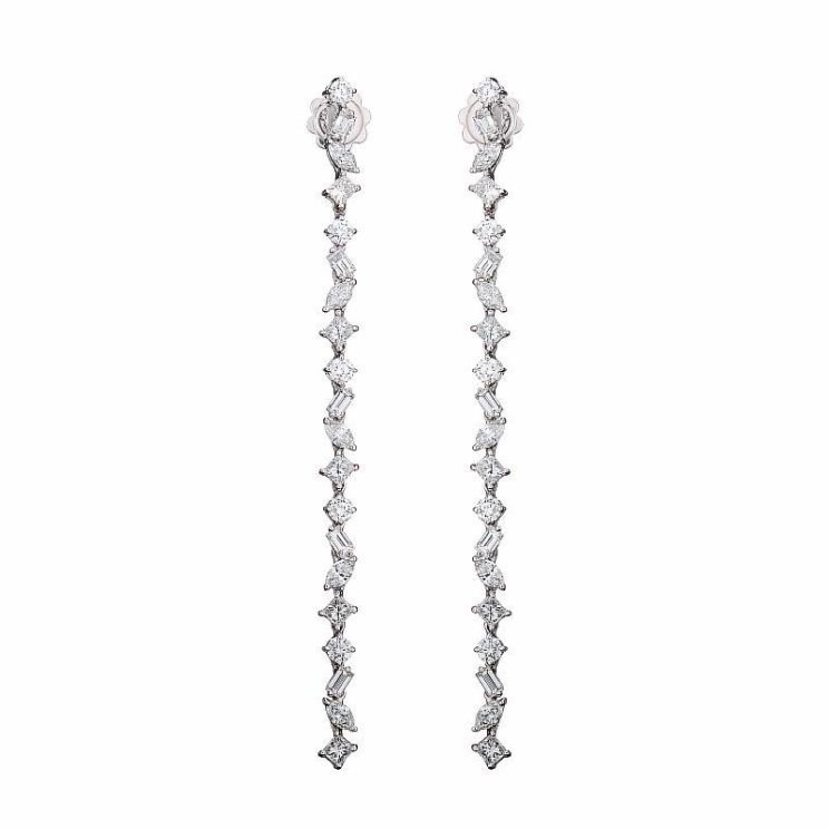 Купить Серьги Damiani Fantasy Cut Белое золото – премиальные серьги ZhannaKanGroup