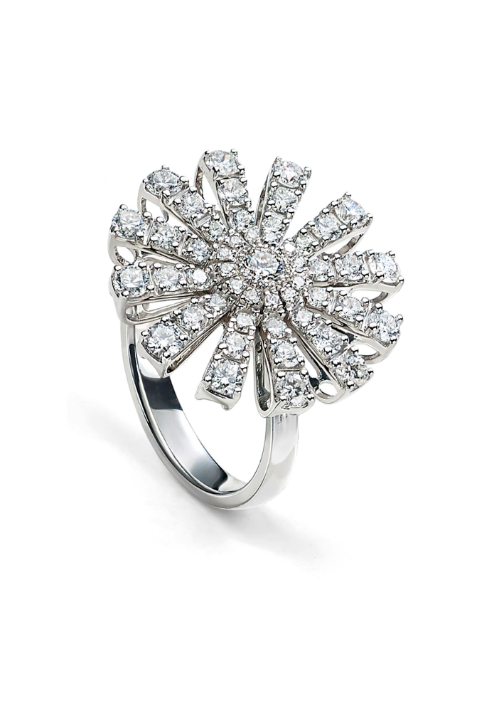 Купить Кольцо Damiani Margherita Белое золото – премиальные кольца ZhannaKanGroup