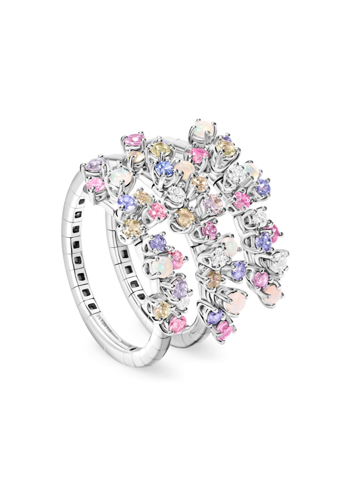 Купить Кольцо Damiani Mimosa Flexi Белое золото – премиальные кольца ZhannaKanGroup