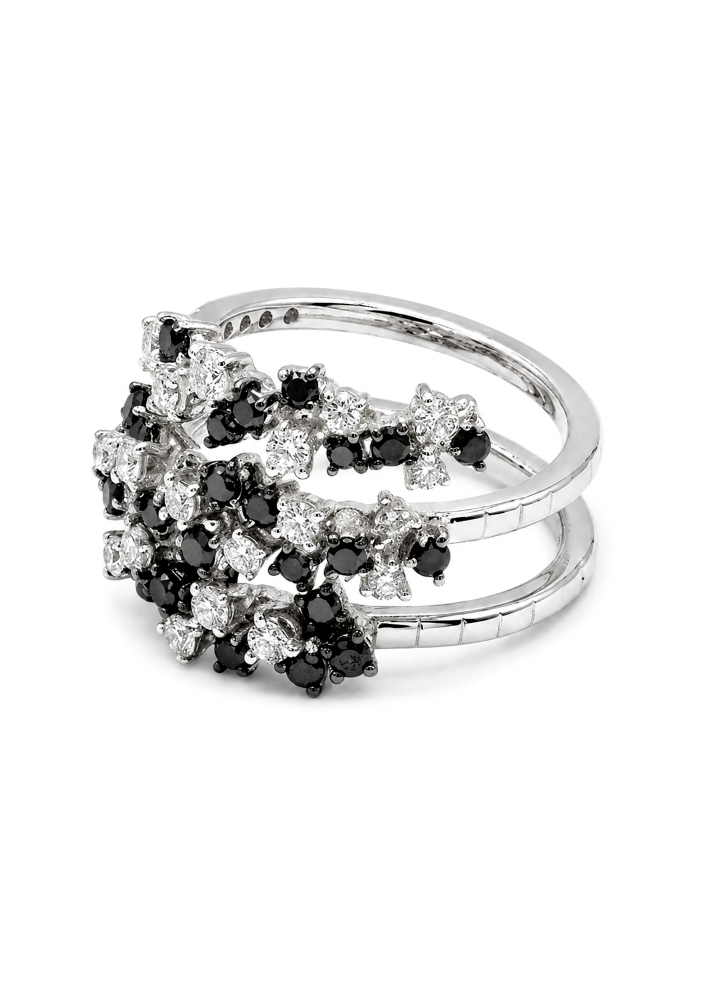 Купить Кольцо Damiani Mimosa Flexi Белое золото – премиальные кольца ZhannaKanGroup