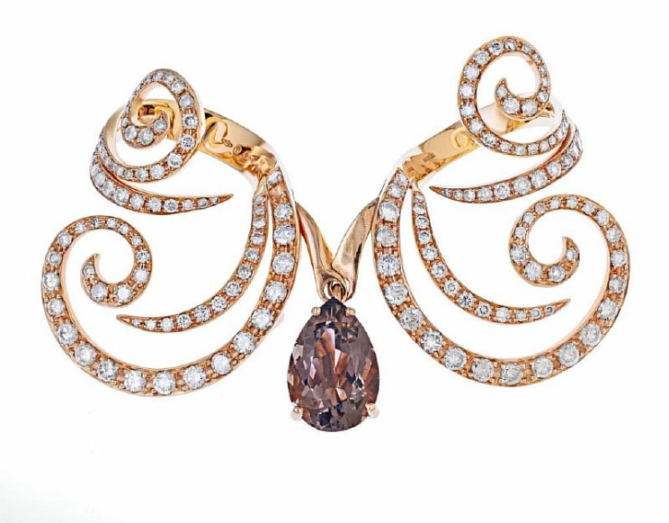 Кольцо Damiani Alsara Розовое золото
