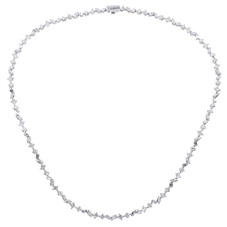 Купить Колье Damiani Fantasy Cut Белое золото – премиальные колье ZhannaKanGroup