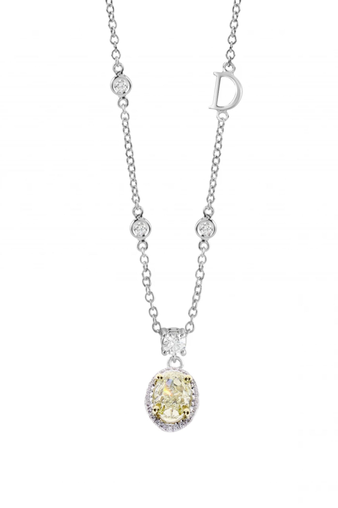 Купить Колье Damiani Minou full pavè Белое золото – премиальные колье ZhannaKanGroup