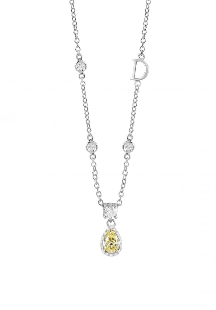 Купить Колье Damiani Minou full pavè Белое золото – премиальные колье ZhannaKanGroup