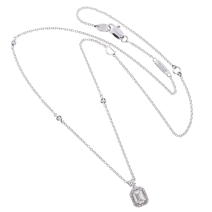 Купить Колье Damiani Minou full pavè Белое золото – премиальные колье ZhannaKanGroup