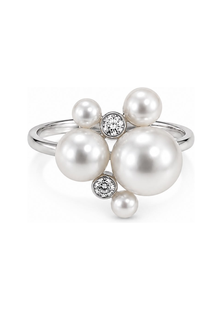 Buy Ring Utopia Champagne Bubble White Gold – premium rings by ZhannaKanGroup