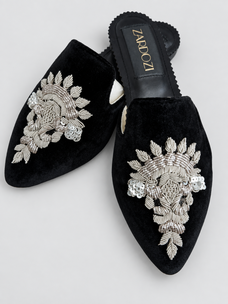 Купить ZARDOZI Обувь Shoes Бархат Черный 41 – премиальные ZhannaKanGroup
