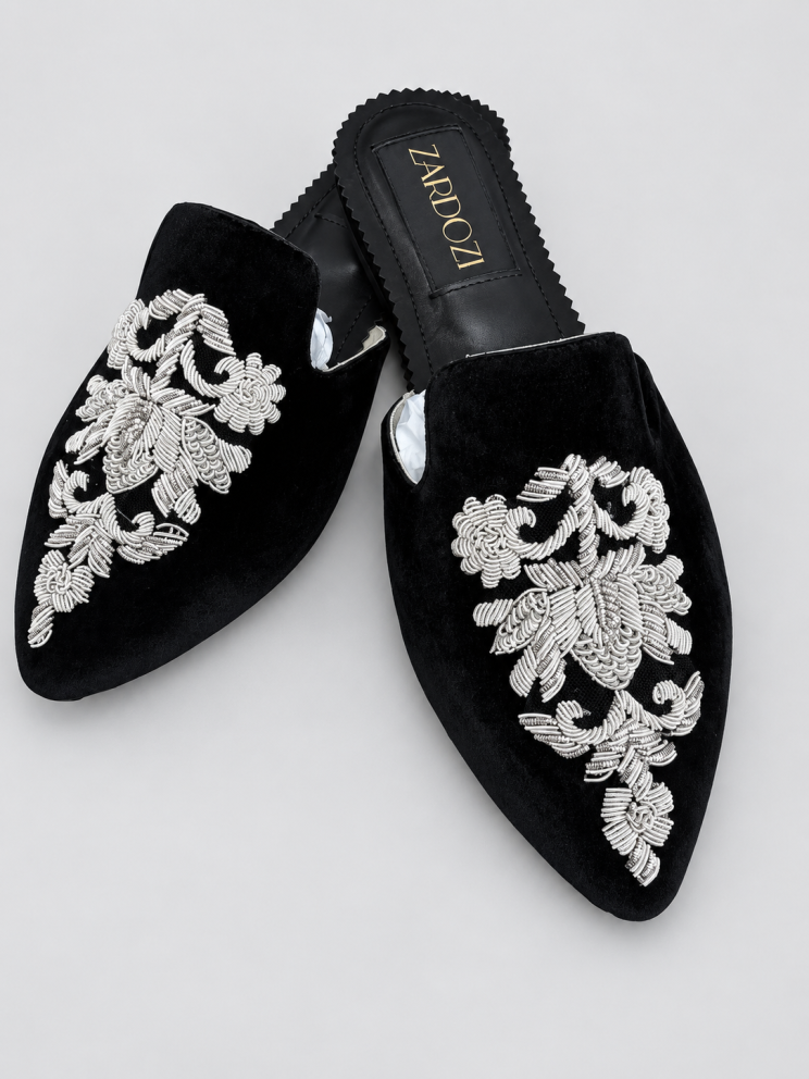 Купить ZARDOZI Обувь Shoes Бархат Черный 38 – премиальные ZhannaKanGroup
