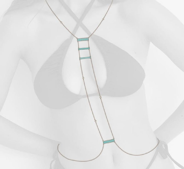 Body Chain RF Body Jewelry Розовое золото