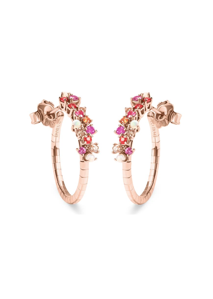 Сырға Damiani Mimosa Flexi Қызғылт алтын сатып алыңыз – ZhannaKanGroup премиум