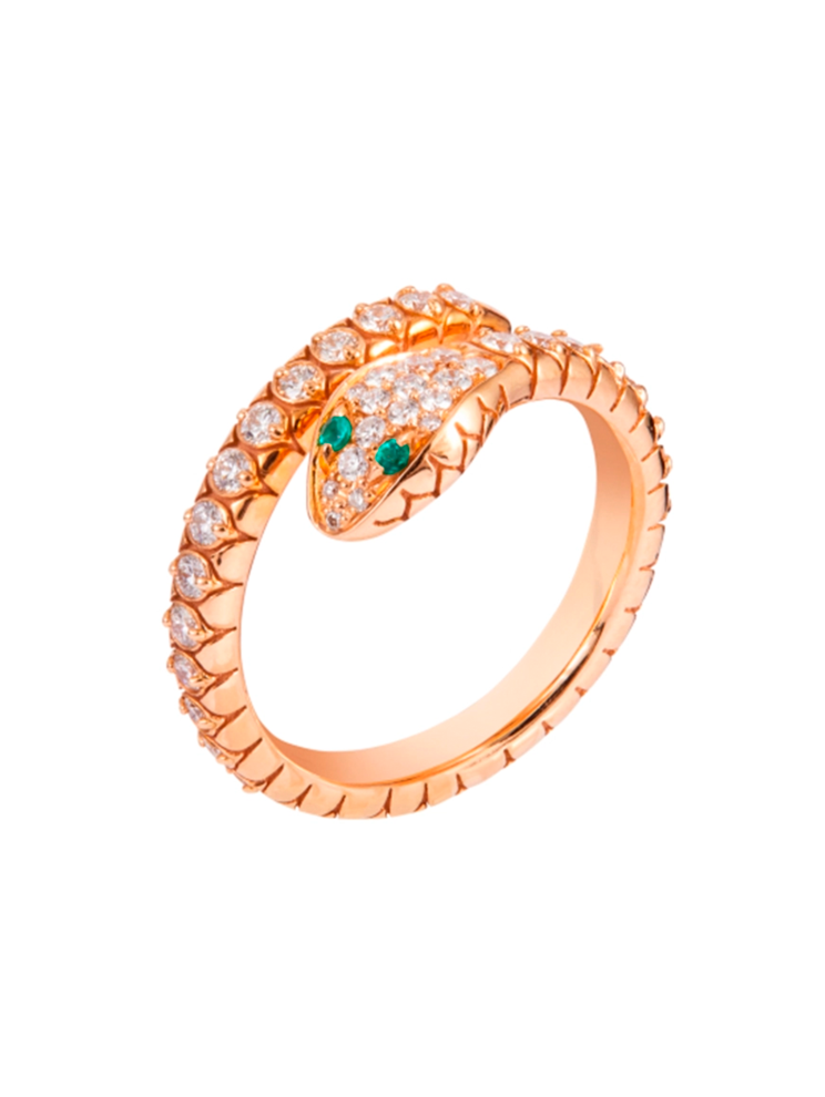 Кольцо Crivelli Snake Розовое золото