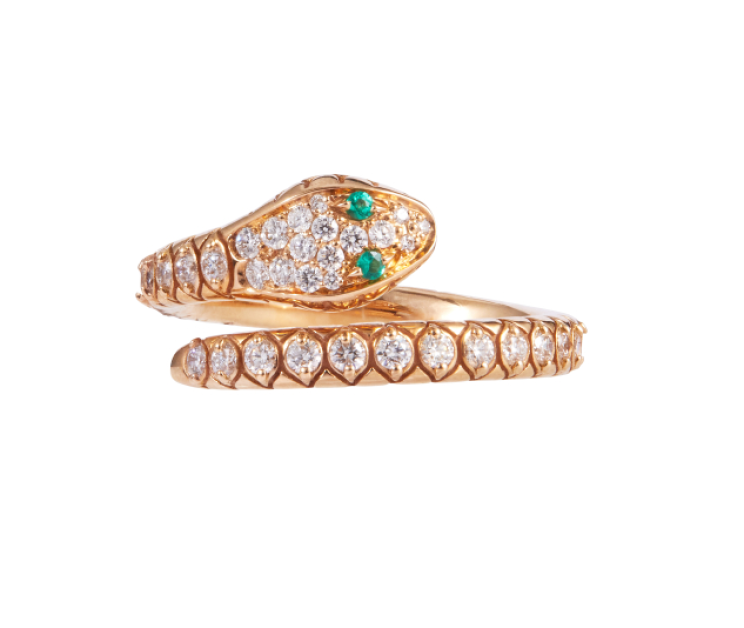 Кольцо Crivelli Snake Розовое золото