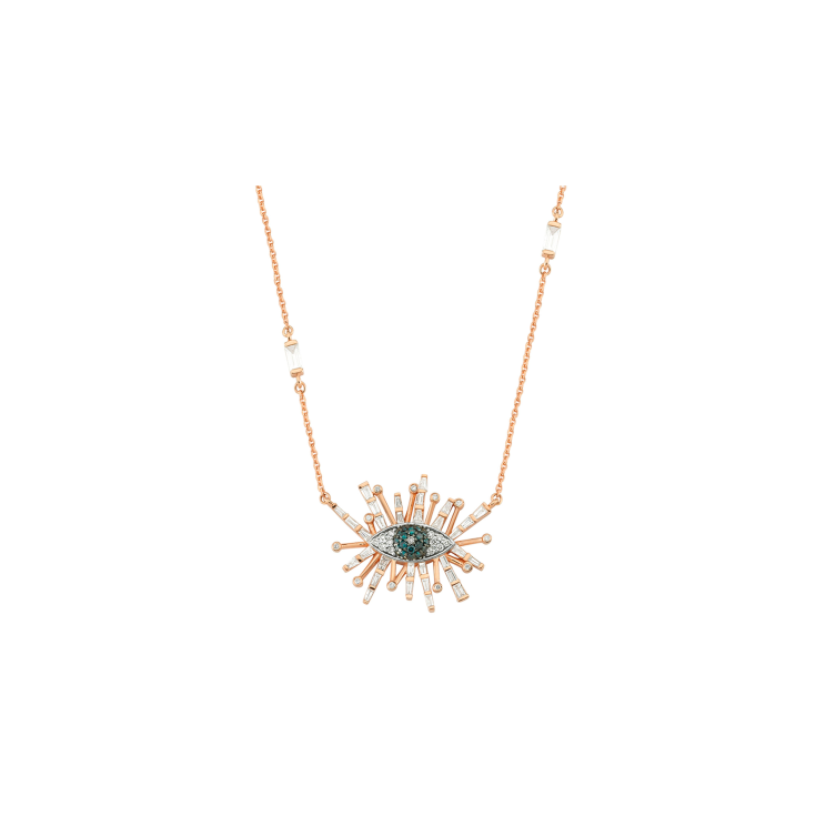 Колье BeeGoddess Eye Light Розовое золото